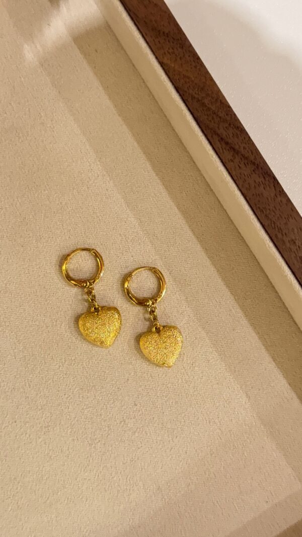 Heart drop hoops