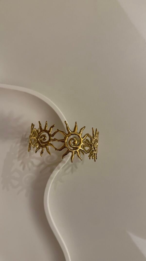 Sun hammered cuff