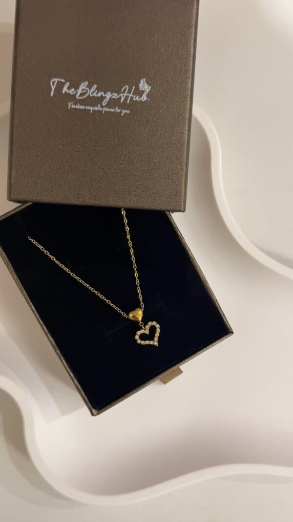 Heart crystal necklace