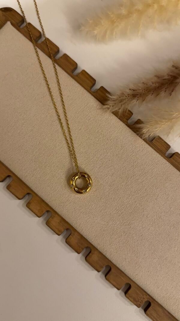 Ring zircon necklace