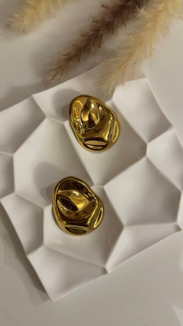 Textured dome earrings