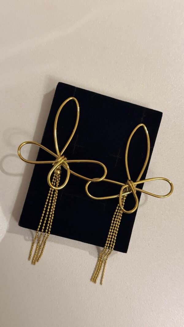 Butterfly tassel earrings