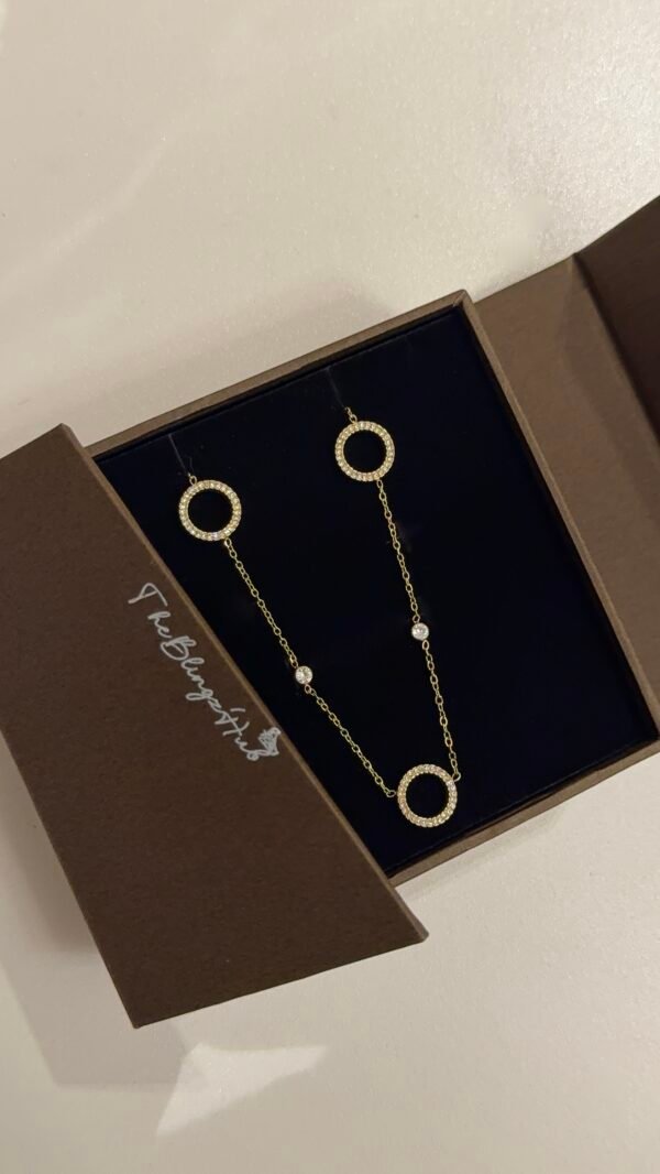 Triple halo necklace